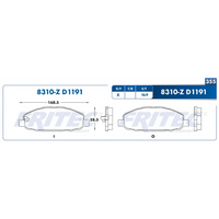 Balatas Semimetálicas delanteras Urvan 02-13 2.4L Urvan NV350 13-16 Fritec