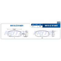 Balatas Semimetálicas delanteras i10 12-14 1.1L Fritec