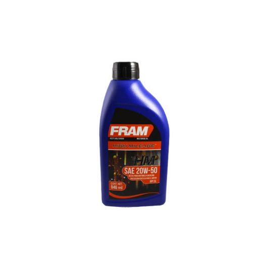 Aceite Mineral 20W50 SL 946 ml High Mileage FRAM