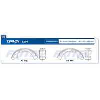 Balatas Freno Tambor traseras Urvan 00-13 NV350 Urvan 14-21 2.4L 4cil Fritec