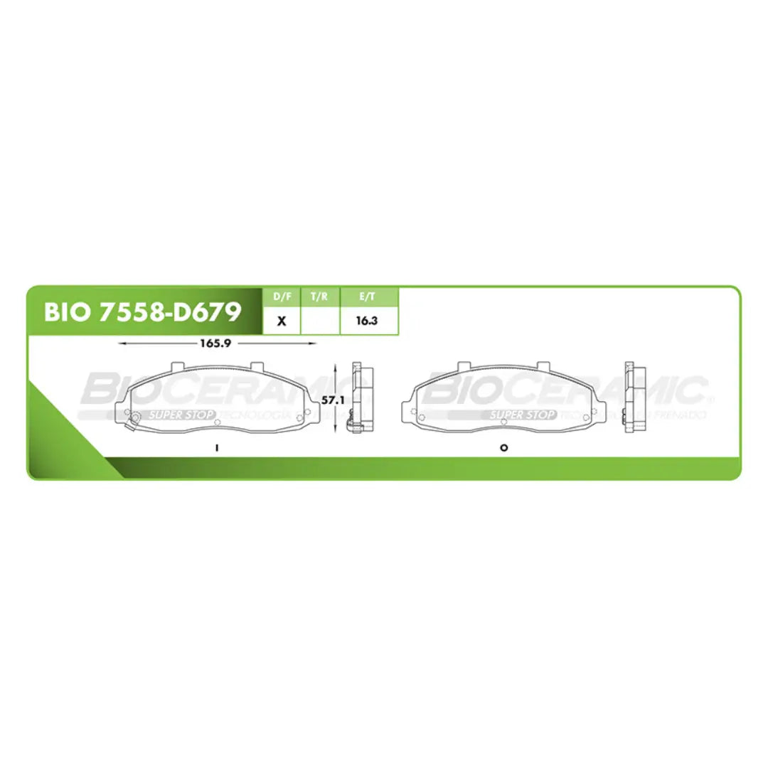 Balatas Cerámicas Low-Met Delanteras F-150 94-04 Lobo 97-02 Fritec