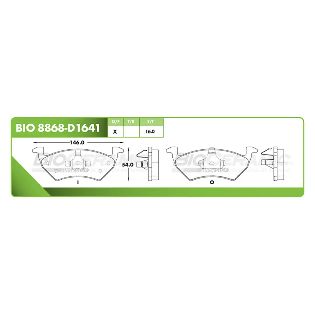 Balatas Cerámicas Delanteras Low-Met Gol 12-20 1.6L Saveiro 12-22 Fritec